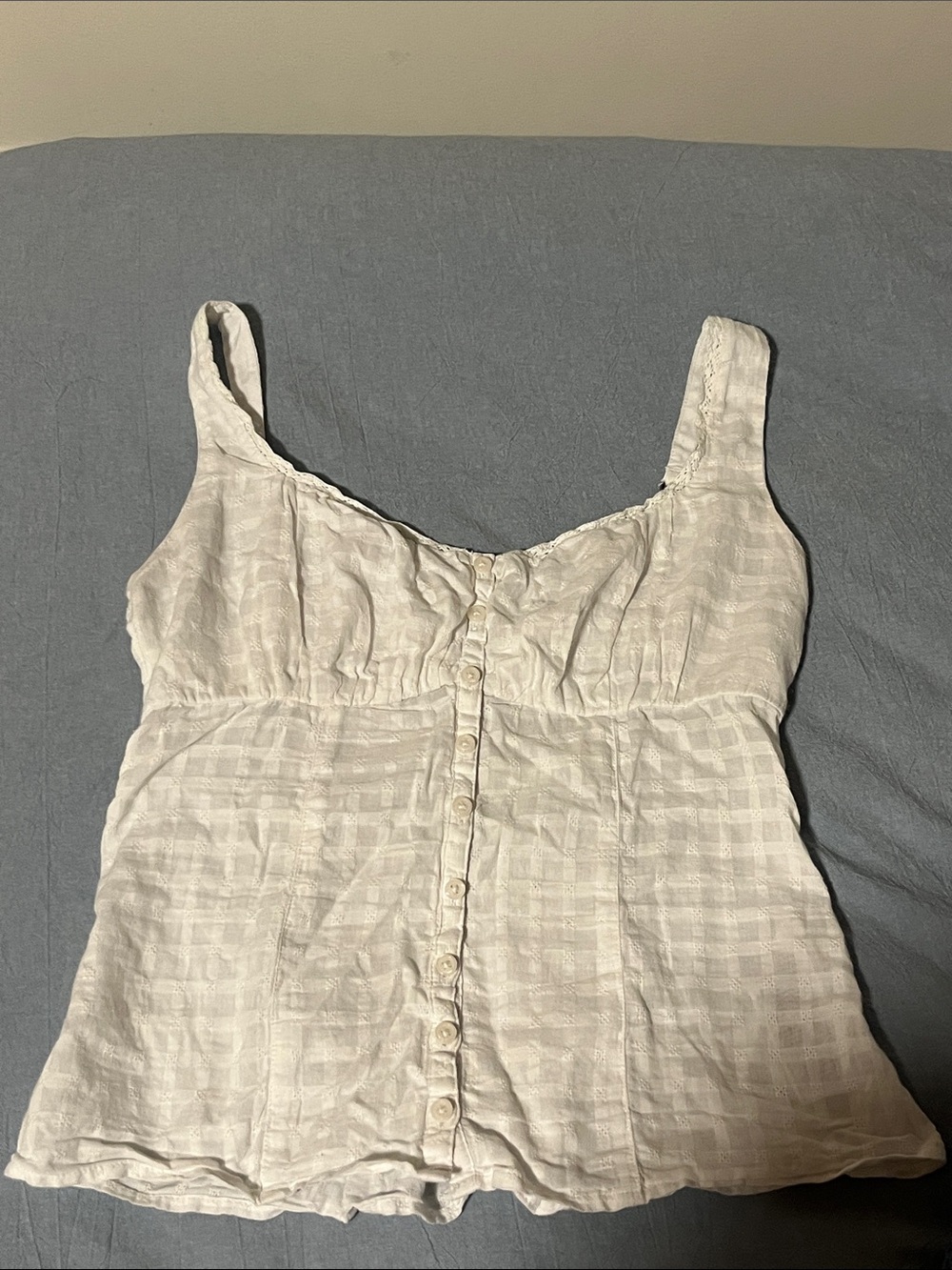 Hollister White Button Up Blouse